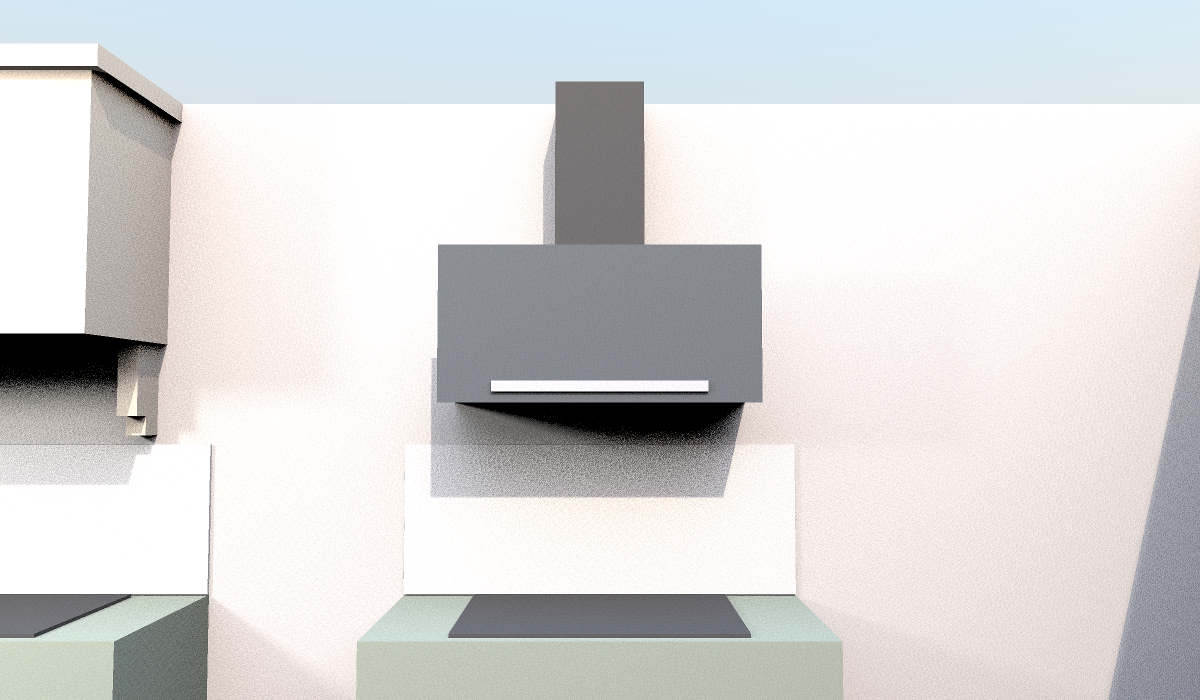 Hood styles: black slanted glass