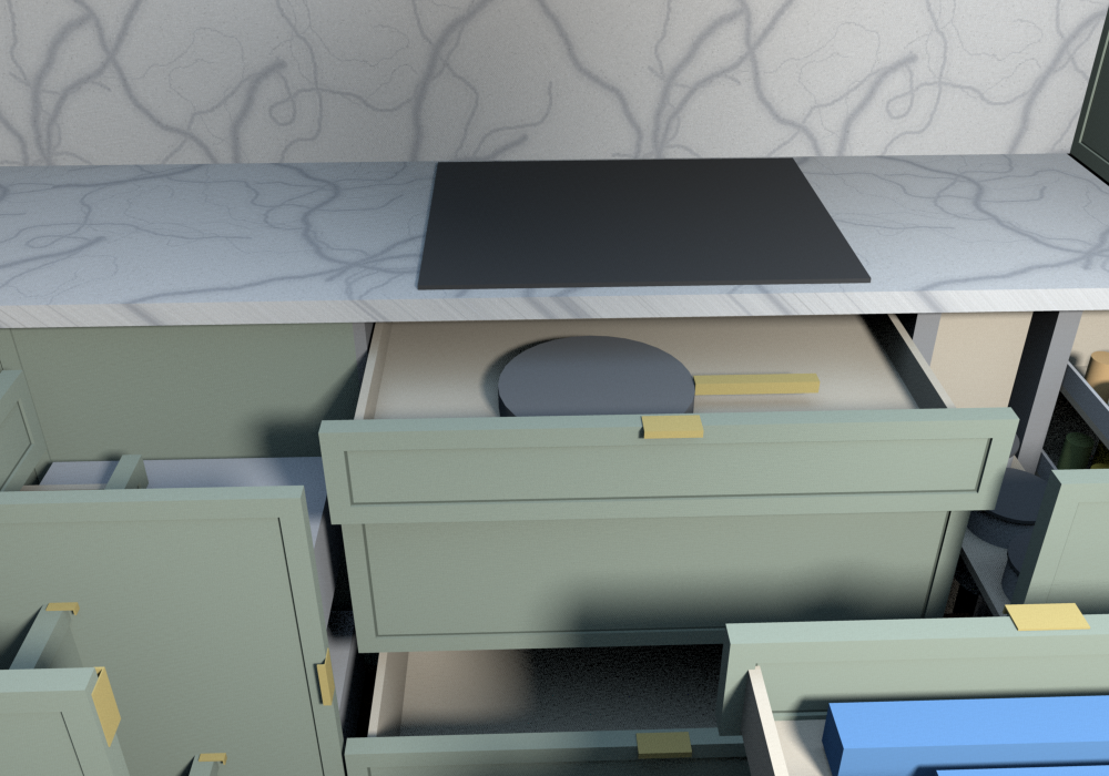 Everything open (v0.1.10), cooktop base from the island