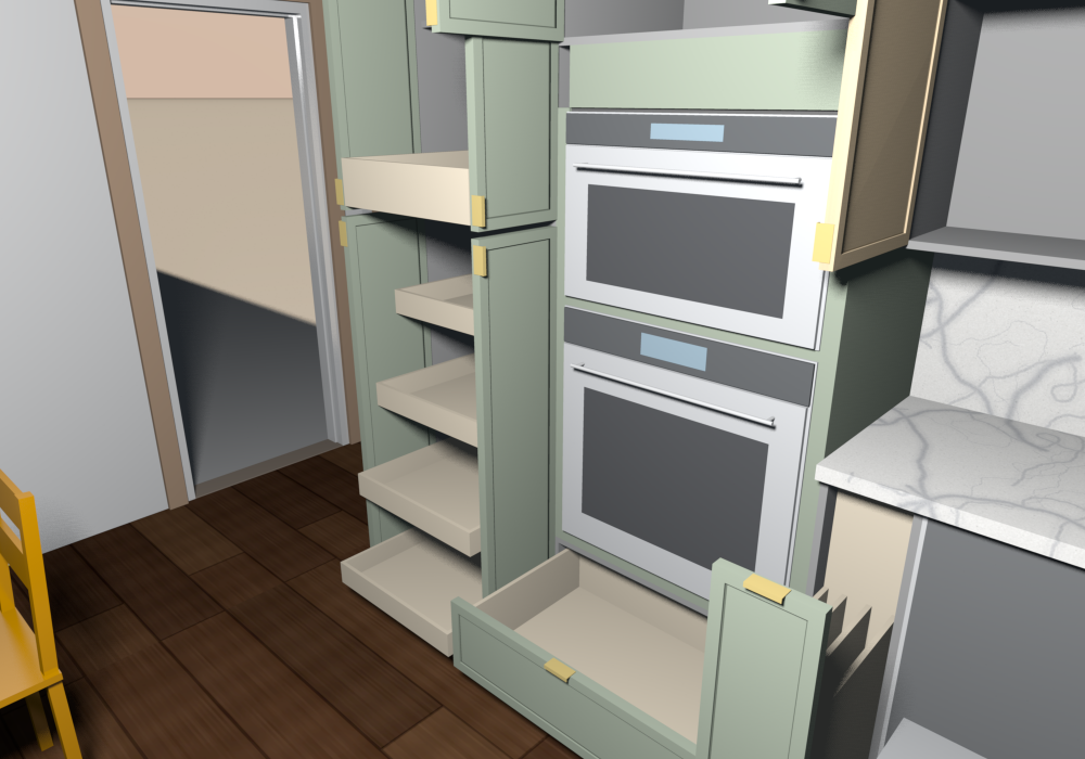 Everything open (v0.1.15), oven tower and pantry from the island