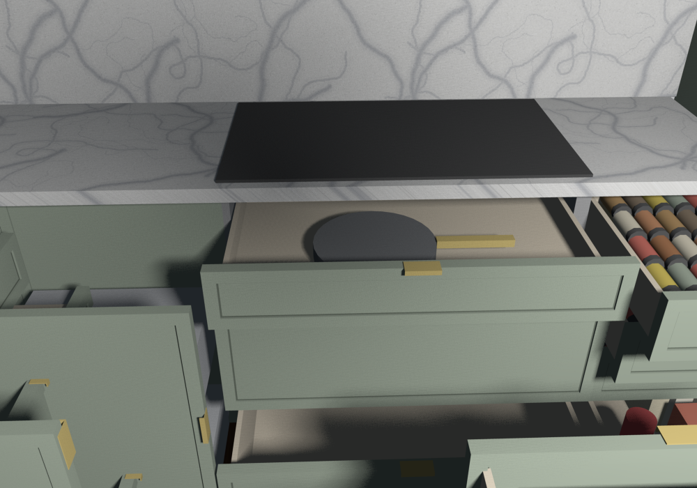 Everything open (v0.1.15), cooktop base from the island