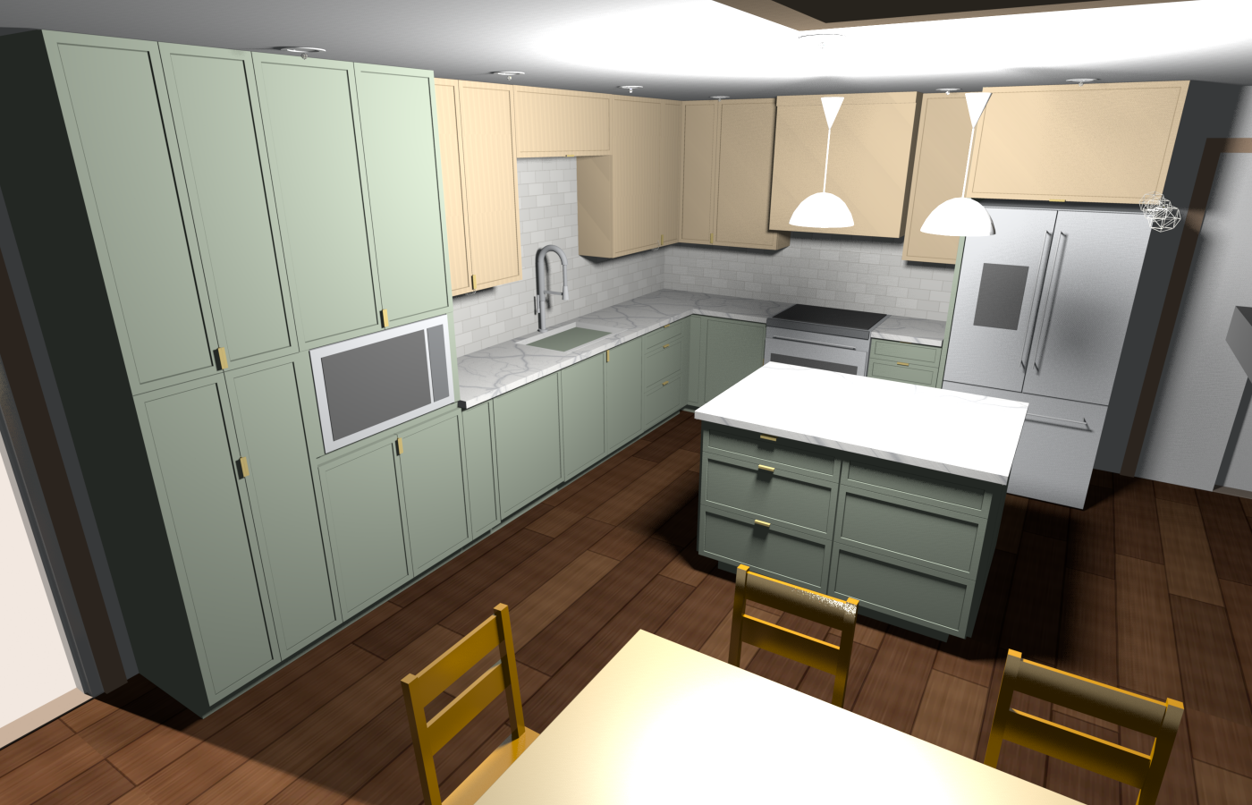 Option B, layout v0.2.3, from over the table